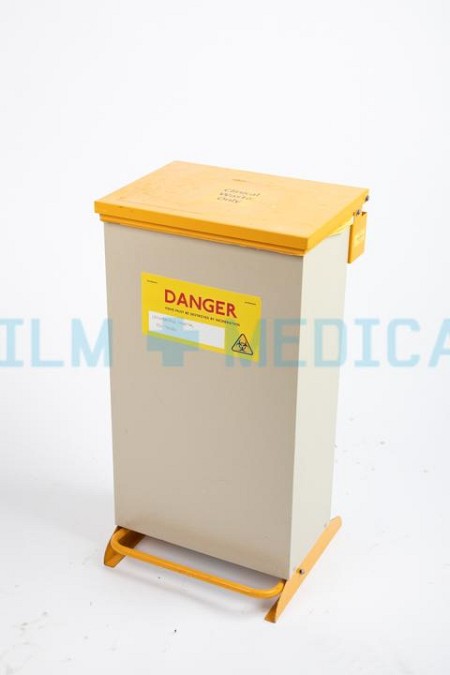 Hospital Waste Bin Yellow Top 